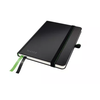 Leitz Notebook Complete A6 rūtains 96 g 80 lapas, Melna, A6, 80 lapas, 96 g/m², Rūtains papīrs, Cietais vāks
