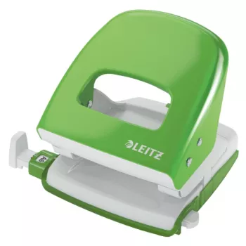 Leitz caurumotājs 5008 NeXXt, 2 caurumi 30 lapām, 30 lapas, zaļš, metāls, 8 cm, A6, 5,5 mm