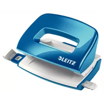 Leitz NeXXt Perfovācija WOW Mini 2-caurumu / 10 lapas, 10 lapas, Zila, Plastmasa, 8 cm, 5,5 mm, A4