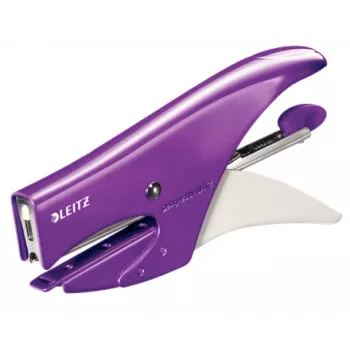 Leitz WOW skavošanas knaibles, 15 lapas, violeta, P2, Nr. 10, 80 g/m², 4,95 cm, aizmugurējā