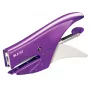 Leitz WOW skavošanas knaibles, 15 lapas, violeta, P2, Nr. 10, 80 g/m², 4,95 cm, aizmugurējā