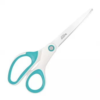 Leitz WOW Titanium biroja šķēres 205 mm, taisns griezums, vienas, zilas, baltas, nerūsējošais tērauds, biroja šķēres, titāna