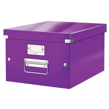 Leitz Click & Store WOW Vidēja izmēra uzglabāšanas kaste, violeta, kartons, 16,7 L, 281 mm, 200 mm, 265 x 335 x 188 mm