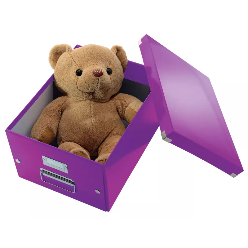 Leitz Click & Store WOW Vidēja izmēra uzglabāšanas kaste, violeta, kartons, 16,7 L, 281 mm, 200 mm, 265 x 335 x 188 mm