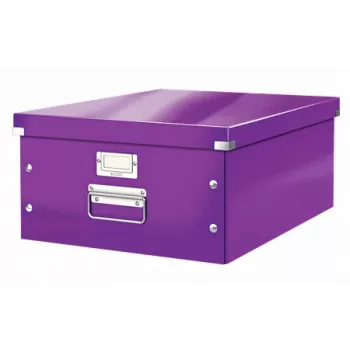 Leitz Click & Store WOW Large Storage Box, Purple, Carton, 1.28 kg