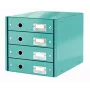 Leitz Click & Store WOW atvilktņu skapis (4 atvilktnes), zils, kartons, 2,49 kg