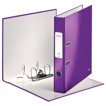 Leitz sviru arhīva mape 180° WOW POB/Laminēta A4/50mm, A4, Kartons, Violeta, 350 lapas, 80 g/m², 5 cm