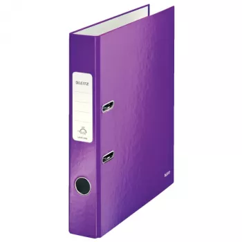 Leitz sviru arhīva mape 180° WOW POB/Laminēta A4/50mm, A4, Kartons, Violeta, 350 lapas, 80 g/m², 5 cm