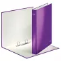 Leitz Ringbinder WOW Laminēts A4+ 2DR/25mm, A4, Kartons, violets, Balts, 250 loksnes, 80 g/m²