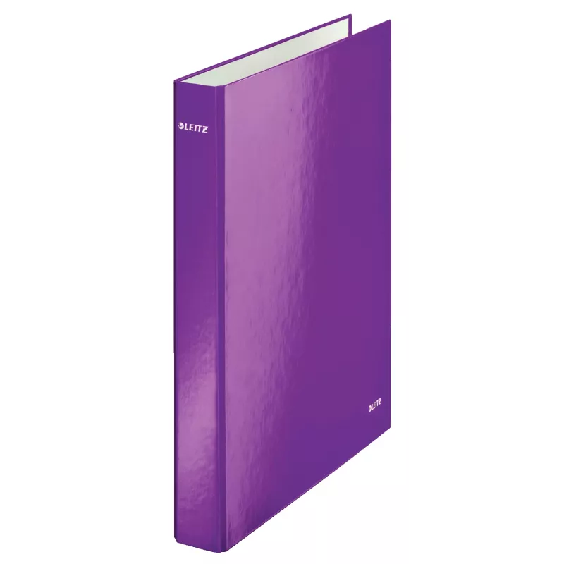 Leitz Ringbinder WOW Laminēts A4+ 2DR/25mm, A4, Kartons, violets, Balts, 250 loksnes, 80 g/m²