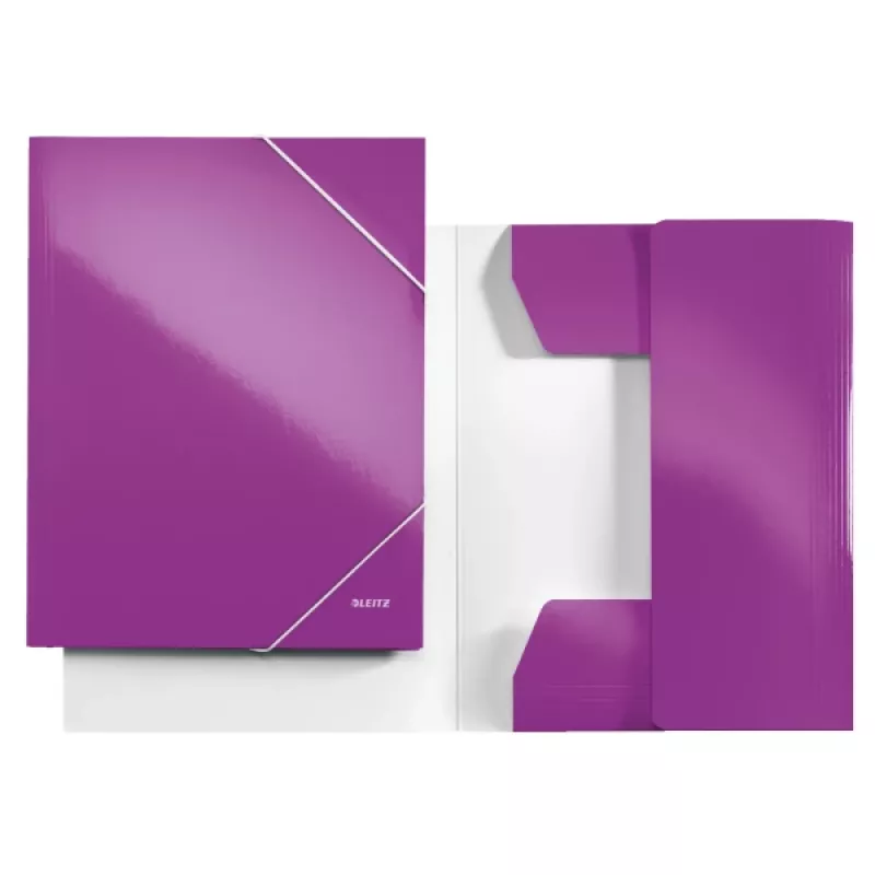 Leitz 3 atloku mape WOW Card/POB A4, A4, Polipropilēns (PP), Violeta, 250 lapas, 80 g/m², Papīrs