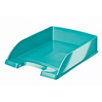 Leitz vēstuļu paliktnis WOW, Plastmasa, Zila, A4, Aploksne, Vēstule, Piezīme, Papīrs, 242 x 330 x 60 mm, 255 x 357 x 70 mm
