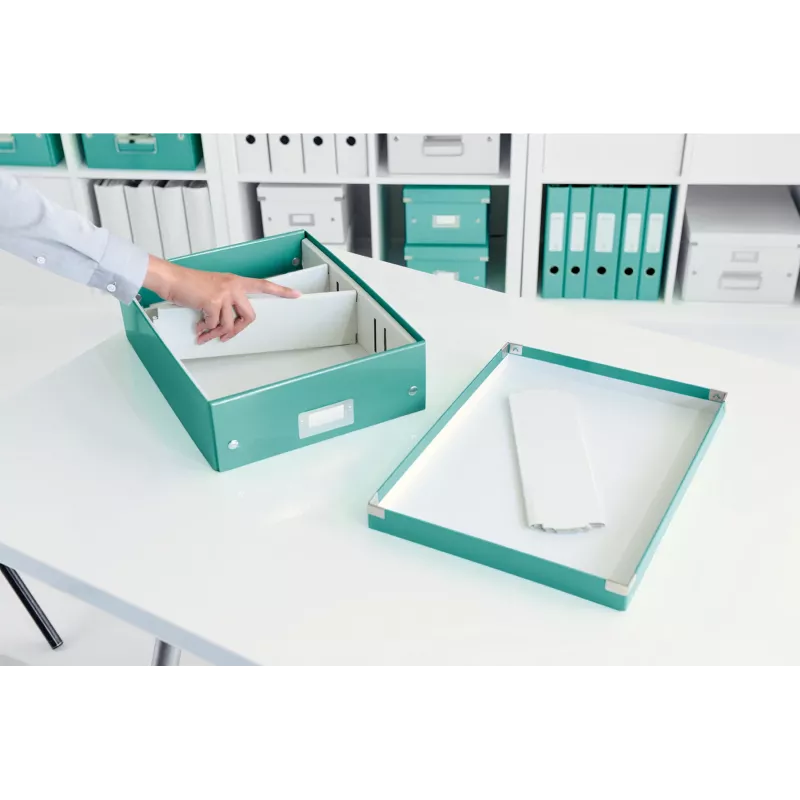 Leitz Click & Store WOW vidēja izmēra organizatora kaste, zila, kartons, 880 g