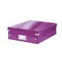 Leitz Click & Store WOW vidēja izmēra organizatora kaste, violeta, kartons, 880 g