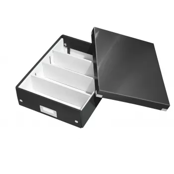 Leitz Click & Store WOW vidēja organizatora kaste, melna, kartons, 880 g