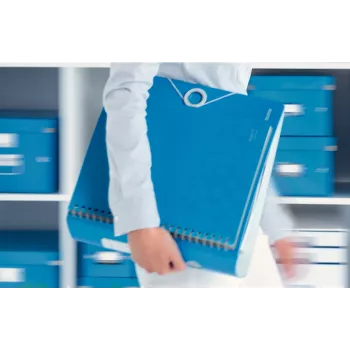 Leitz sviru arhīva mape Active PP WOW A4/80mm, A4, poliuretāna putas, zila, 500 lapas, 80 g/m², 8,2 cm