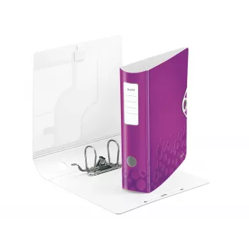 Leitz sviras ātršuvējs Active PP WOW A4/80mm, A4, poliuretāna putas, violets, 500 lapas, 80 g/m², 8.2 cm