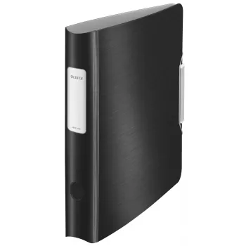 Leitz šarnīra arhīva mape 180° Active Style PP A4/60mm, A4, poliokām, melna, 350 lapām, 80 g/m², 6,5 cm