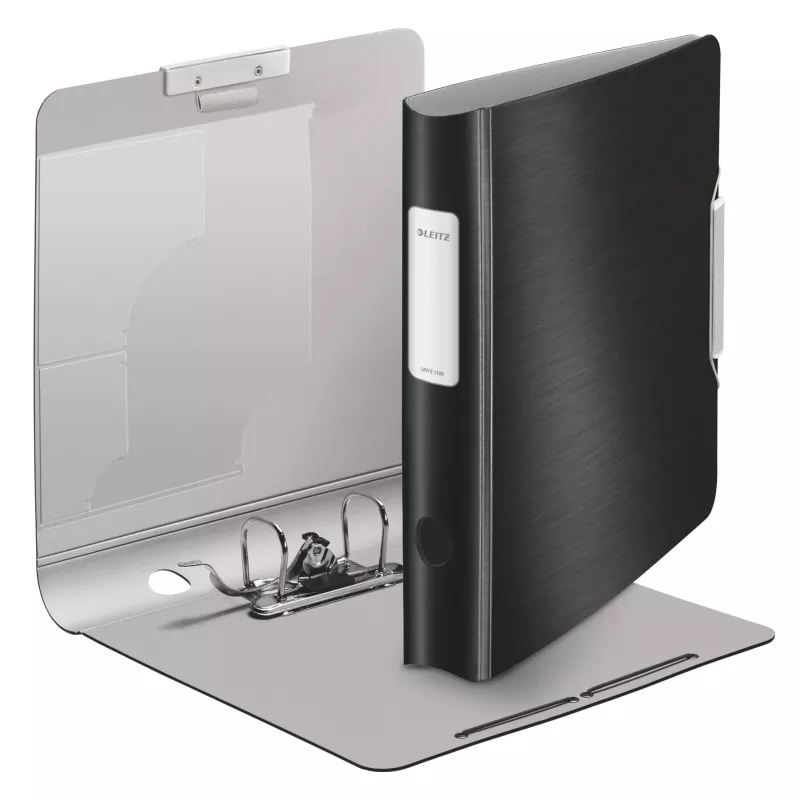 Leitz šarnīra arhīva mape 180° Active Style PP A4/60mm, A4, poliokām, melna, 350 lapām, 80 g/m², 6,5 cm