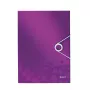 Leitz 3 apvākšņu mape WOW PP A4, A4, polipropilēns (PP), metāliska, violeta, portreta orientācija, 150 lapas, 235 mm