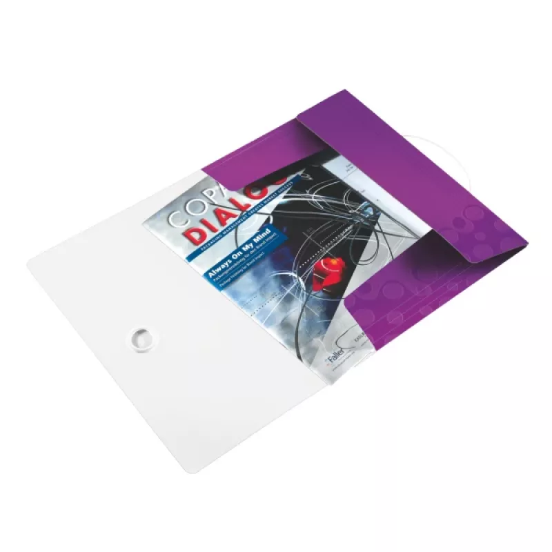 Leitz 3 apvākšņu mape WOW PP A4, A4, polipropilēns (PP), metāliska, violeta, portreta orientācija, 150 lapas, 235 mm