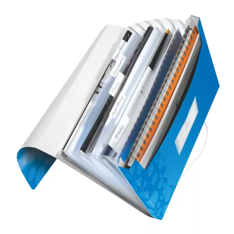 Leitz Project File WOW PP, A4, polipropilēns (PP), zila, 200 loksnes, 254 mm, 38 mm