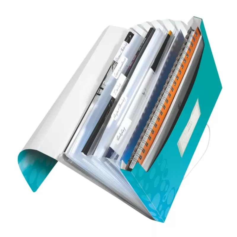 Leitz Project File WOW PP, parasta dokumentu mape, A4, polipropilēns (PP), tirkīza, 200 lapas, 254 mm