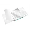 Leitz WOW PP dalītāju grāmata ar 6 ieliktņiem, A4, polipropilēns (PP), zila, metāliska, 200 loksnēm, 260 mm, 17 mm