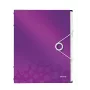 Leitz WOW PP sadalītāju grāmata, 12 iedaļas, A4, polipropilēns (PP), metāliska, violeta, 200 lapām, 265 mm, 17 mm