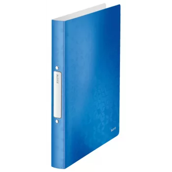 Leitz Ringbinder WOW PP A4 2RR/25mm, A4, apaļi gredzeni, polipropilēns (PP), zils, metālisks, balts, 190 loksnes