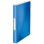 Leitz Ringbinder WOW PP A4 2RR/25mm, A4, apaļi gredzeni, polipropilēns (PP), zils, metālisks, balts, 190 loksnes