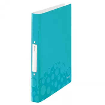 Leitz Ringbinder WOW PP A4 2RR/25mm, A4, Apaļš gredzens, Polipropilēns (PP), Zils, Metālisks, Balts, 190 loksnes