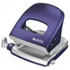 Leitz Hole Punch Style NeXXt, 2 caurumu, 30 loksnēm, metāla, 30 loksnes, zila, 8 cm, A6, 380 g, 107 x 100 x 137 mm
