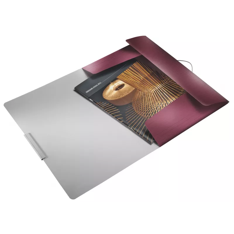 Leitz 3 atloku mape, stila PP A4, A4, polipropilēns (PP), sarkana, 150 lapas, 80 g/m², elastīga lente