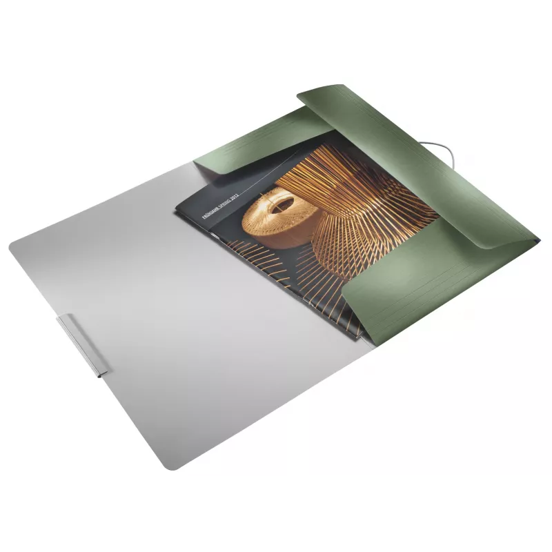 Leitz 3 atloku mape, stila PP, A4, A4, polipropilēns (PP), zaļa, 150 lapas, 80 g/m², elastīga josla