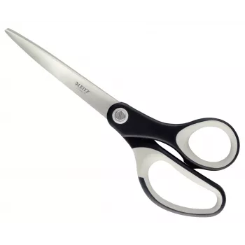 Leitz Titanium Quality šķēres 205 mm, pieaugušajiem, taisna griezuma, vienas, melnas, baltas, nerūsējošais tērauds, biroja šķēres