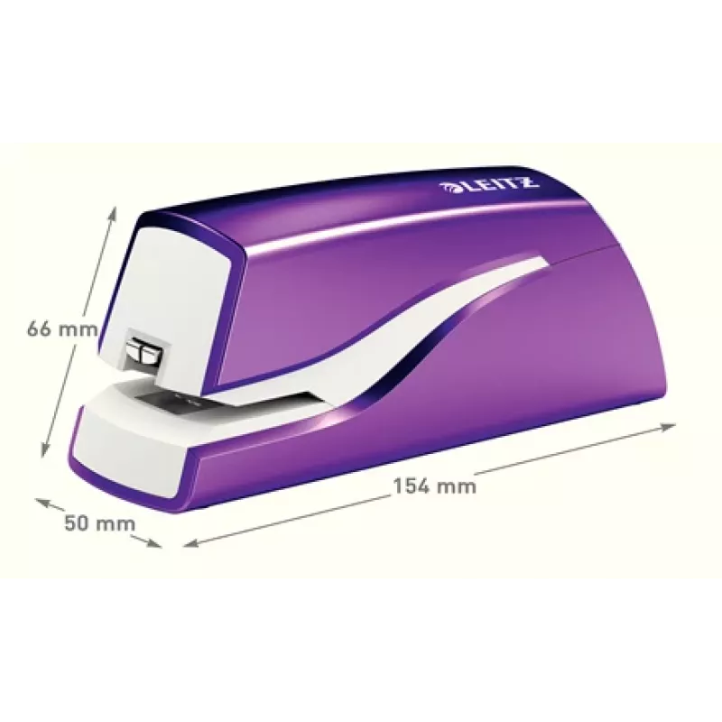 Leitz NeXXt skavotājs ar bateriju WOW 5566, 10 lapas, 1 cm, plastmasa, violets, balts, baterija, 50 mm