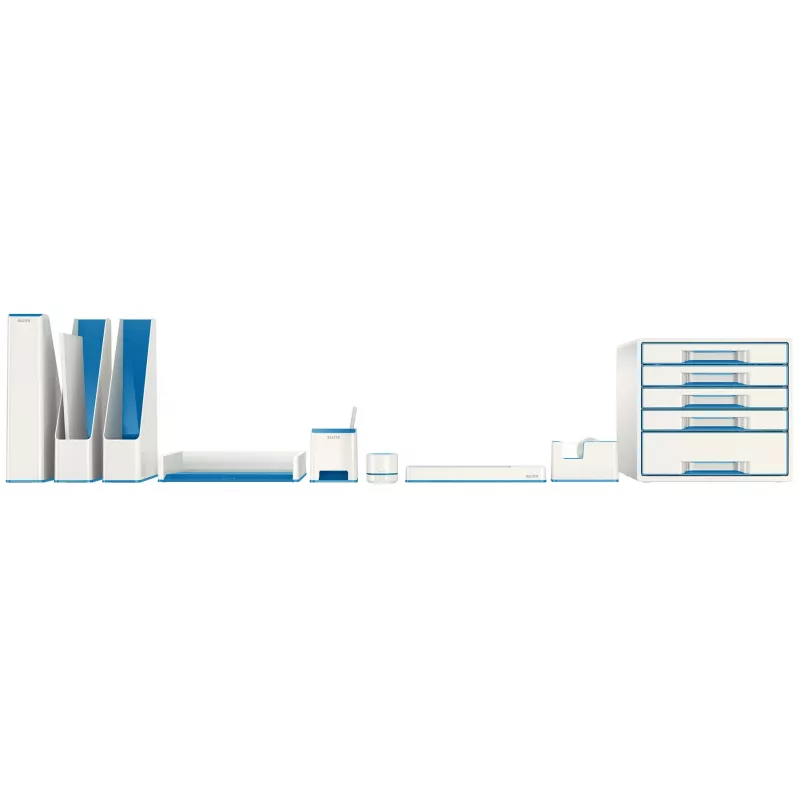 Leitz vēstuļu paliktnis WOW Dual Colour, plastmasa, zils, metālisks, A4, 267 mm, 336 mm, 49 mm