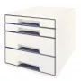Leitz atvilktņu skapītis WOW Cube ar 4 atvilktnēm, 4 atvilktnes, Plastmasa, Balta, 1 gab., 287 mm, 270 mm