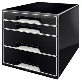 Leitz Desk Cube 4 atvilktņu, 4 atvilktnes, Plastmasa, Melns, 1 gab., 270 mm, 287 mm