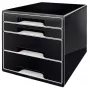 Leitz Desk Cube 4 atvilktņu, 4 atvilktnes, Plastmasa, Melns, 1 gab., 270 mm, 287 mm