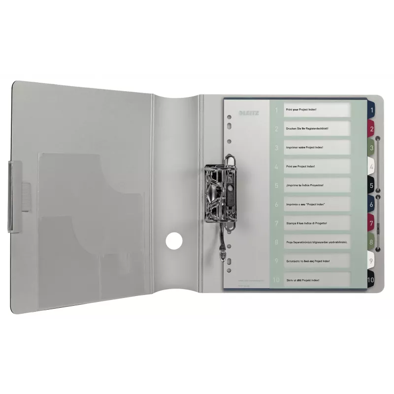 Leitz Index PC Printable 1-10 Style PP A4+, ciparu ieliktņu rādītājs, polipropilēns (PP), daudzkrāsains, portrets, A4 Maxi, 245 mm