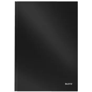 Leitz Notebook Solid Hardcover A4 rūtotu līniju 90 grami 80 lapas, Monohromatisks, Melns, A4, 80 lapas, Matēts, 80 g/m²