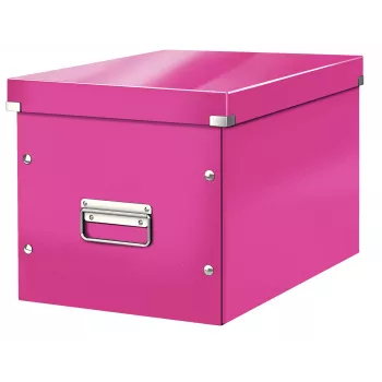 Leitz Box Click & Store WOW Cube lielā uzglabāšanas kaste, fuksijas krāsā, kartons, 320 mm, 360 mm, 310 mm