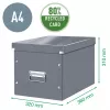 Leitz Box Click & Store WOW Cube lielā uzglabāšanas kaste, fuksijas krāsā, kartons, 320 mm, 360 mm, 310 mm