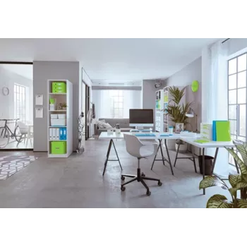Leitz Box Click & Store WOW Cube lielā uzglabāšanas kaste, Uzglabāšanas kaste, zila, taisnstūrveida, kartons, monohroma, iekštelpām