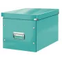 Leitz Box Click & Store WOW Cube lielā uzglabāšanas kaste, uzglabāšanas kaste, tirkīzzila, taisnstūrveida, kartons, vienkrāsains, iekštelpām