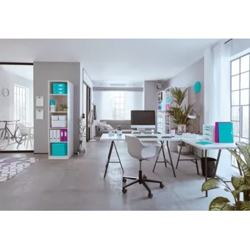 Leitz Box Click & Store WOW Cube lielā uzglabāšanas kaste, uzglabāšanas kaste, tirkīzzila, taisnstūrveida, kartons, vienkrāsains, iekštelpām