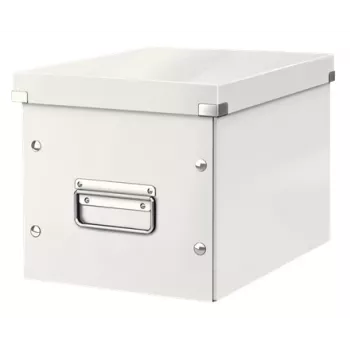 Leitz Click & Store WOW Cube Medium Storage Box, glabāšanas kaste, balta, taisnstūrveida, kartons, vienkrāsains, iekštelpām