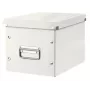 Leitz Click & Store WOW Cube Medium Storage Box, glabāšanas kaste, balta, taisnstūrveida, kartons, vienkrāsains, iekštelpām